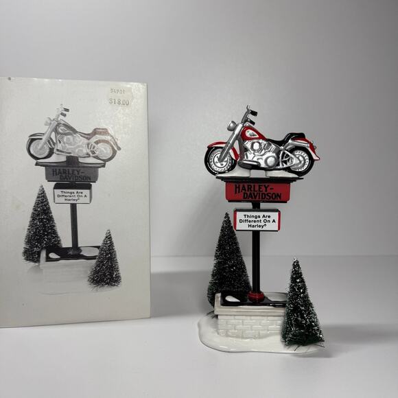 NIB • 1997 Department 56 Harley Davidson Snow Village - Picture 12 of 12